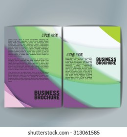 Vector brochure template design, A4 size. Professional business flyer template or corporate banner design, can be use for publishing, print and presentation. Colorful pattern.