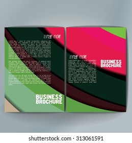 Vector brochure template design, A4 size. Professional business flyer template or corporate banner design, can be use for publishing, print and presentation. Colorful pattern.