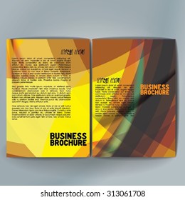 Vector brochure template design, A4 size. Professional business flyer template or corporate banner design, can be use for publishing, print and presentation. Colorful pattern.
