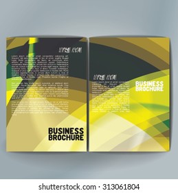 Vector brochure template design, A4 size. Professional business flyer template or corporate banner design, can be use for publishing, print and presentation. Colorful pattern.