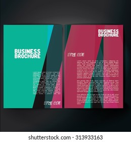 Vector brochure template design, A4 size. Professional business flyer template or corporate banner design, can be use for publishing, print and presentation. Colorful pattern.