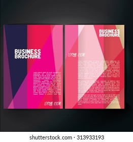 Vector brochure template design, A4 size. Professional business flyer template or corporate banner design, can be use for publishing, print and presentation. Colorful pattern.