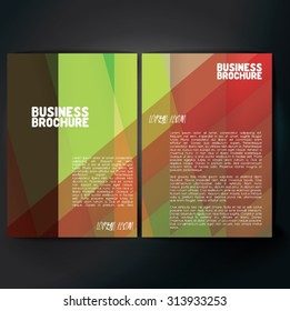 Vector brochure template design, A4 size. Professional business flyer template or corporate banner design, can be use for publishing, print and presentation. Colorful pattern.