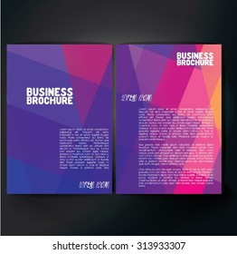 Vector brochure template design, A4 size. Professional business flyer template or corporate banner design, can be use for publishing, print and presentation. Colorful pattern.
