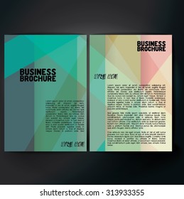 Vector brochure template design, A4 size. Professional business flyer template or corporate banner design, can be use for publishing, print and presentation. Colorful pattern.