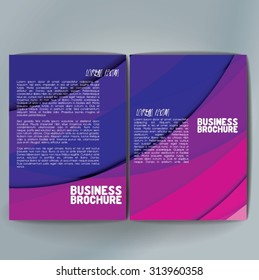 Vector brochure template design, A4 size. Professional business flyer template or corporate banner design, can be use for publishing, print and presentation. Colorful pattern.