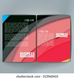 Vector brochure template design, A4 size. Professional business flyer template or corporate banner design, can be use for publishing, print and presentation. Colorful pattern.