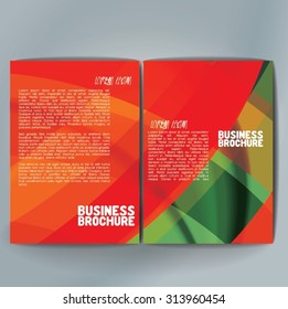 Vector brochure template design, A4 size. Professional business flyer template or corporate banner design, can be use for publishing, print and presentation. Colorful pattern.