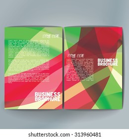 Vector brochure template design, A4 size. Professional business flyer template or corporate banner design, can be use for publishing, print and presentation. Colorful pattern.