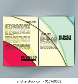 Vector brochure template design, A4 size. Professional business flyer template or corporate banner design, can be use for publishing, print and presentation. Colorful pattern.