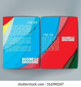 Vector brochure template design, A4 size. Professional business flyer template or corporate banner design, can be use for publishing, print and presentation. Colorful pattern.