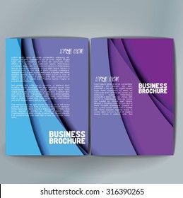 Vector brochure template design, A4 size. Professional business flyer template or corporate banner design, can be use for publishing, print and presentation. Colorful pattern.