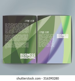 Vector brochure template design, A4 size. Professional business flyer template or corporate banner design, can be use for publishing, print and presentation. Colorful pattern.