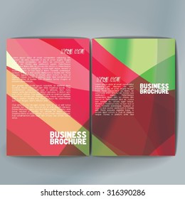 Vector brochure template design, A4 size. Professional business flyer template or corporate banner design, can be use for publishing, print and presentation. Colorful pattern.