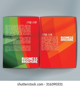 Vector brochure template design, A4 size. Professional business flyer template or corporate banner design, can be use for publishing, print and presentation. Colorful pattern.