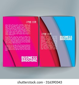 Vector brochure template design, A4 size. Professional business flyer template or corporate banner design, can be use for publishing, print and presentation. Colorful pattern.