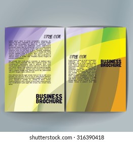 Vector brochure template design, A4 size. Professional business flyer template or corporate banner design, can be use for publishing, print and presentation. Colorful pattern.