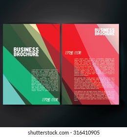 Vector brochure template design, A4 size. Professional business flyer template or corporate banner design, can be use for publishing, print and presentation. Colorful pattern.