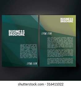 Vector brochure template design, A4 size. Professional business flyer template or corporate banner design, can be use for publishing, print and presentation. Colorful pattern.