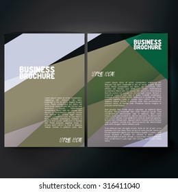 Vector brochure template design, A4 size. Professional business flyer template or corporate banner design, can be use for publishing, print and presentation. Colorful pattern.