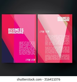 Vector brochure template design, A4 size. Professional business flyer template or corporate banner design, can be use for publishing, print and presentation. Colorful pattern.