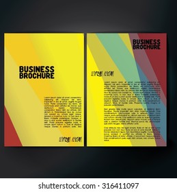 Vector brochure template design, A4 size. Professional business flyer template or corporate banner design, can be use for publishing, print and presentation. Colorful pattern.