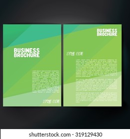 Vector brochure template design, A4 size with colorful polygonal pattern. Professional business flyer template or corporate banner design, can be use for publishing, print and presentation. 
