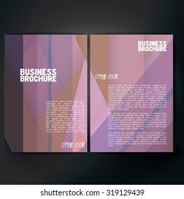 Vector brochure template design, A4 size with colorful polygonal pattern. Professional business flyer template or corporate banner design, can be use for publishing, print and presentation. 