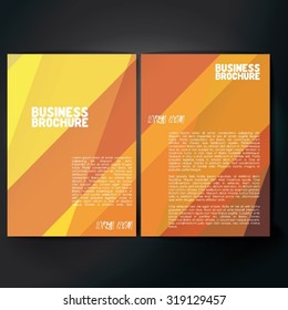 Vector brochure template design, A4 size with colorful polygonal pattern. Professional business flyer template or corporate banner design, can be use for publishing, print and presentation. 