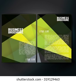 Vector brochure template design, A4 size with colorful polygonal pattern. Professional business flyer template or corporate banner design, can be use for publishing, print and presentation. 