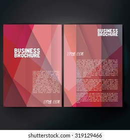 Vector brochure template design, A4 size with colorful polygonal pattern. Professional business flyer template or corporate banner design, can be use for publishing, print and presentation. 