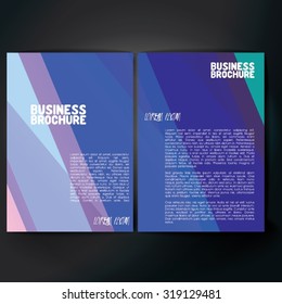 Vector brochure template design, A4 size with colorful polygonal pattern. Professional business flyer template or corporate banner design, can be use for publishing, print and presentation. 