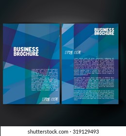 Vector brochure template design, A4 size with colorful polygonal pattern. Professional business flyer template or corporate banner design, can be use for publishing, print and presentation. 