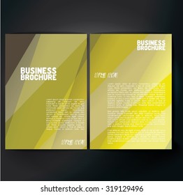 Vector brochure template design, A4 size with colorful polygonal pattern. Professional business flyer template or corporate banner design, can be use for publishing, print and presentation. 