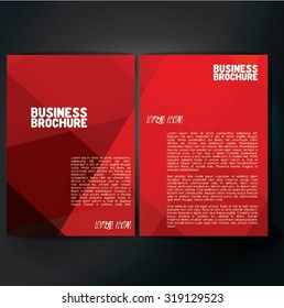 Vector brochure template design, A4 size with colorful polygonal pattern. Professional business flyer template or corporate banner design, can be use for publishing, print and presentation. 