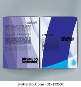 Vector brochure template design, A4 size with colorful wavy polygonal pattern. Professional business flyer template or corporate banner design, can be use for publishing, print and presentation. 