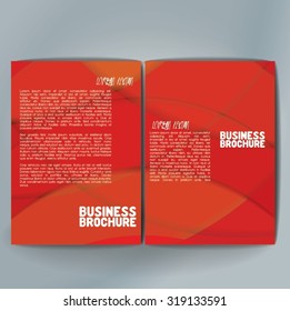 Vector brochure template design, A4 size with colorful wavy polygonal pattern. Professional business flyer template or corporate banner design, can be use for publishing, print and presentation. 