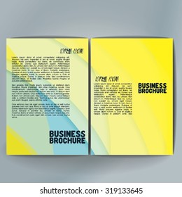 Vector brochure template design, A4 size with colorful wavy polygonal pattern. Professional business flyer template or corporate banner design, can be use for publishing, print and presentation. 