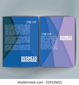 Vector brochure template design, A4 size with colorful wavy polygonal pattern. Professional business flyer template or corporate banner design, can be use for publishing, print and presentation. 
