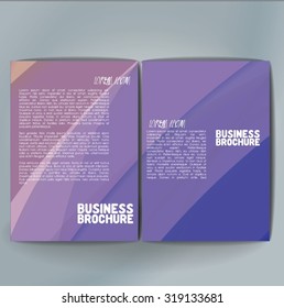 Vector brochure template design, A4 size with colorful wavy polygonal pattern. Professional business flyer template or corporate banner design, can be use for publishing, print and presentation. 
