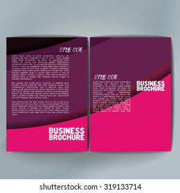 Vector brochure template design, A4 size with colorful wavy polygonal pattern. Professional business flyer template or corporate banner design, can be use for publishing, print and presentation. 