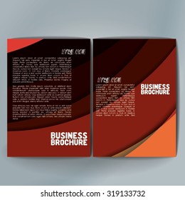 Vector brochure template design, A4 size with colorful wavy polygonal pattern. Professional business flyer template or corporate banner design, can be use for publishing, print and presentation. 