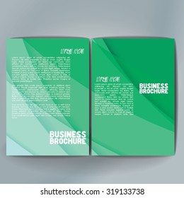 Vector brochure template design, A4 size with colorful wavy polygonal pattern. Professional business flyer template or corporate banner design, can be use for publishing, print and presentation. 