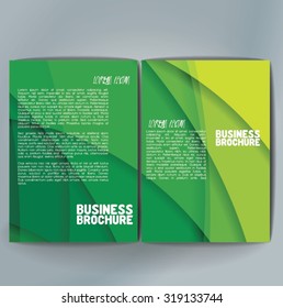 Vector brochure template design, A4 size with colorful wavy polygonal pattern. Professional business flyer template or corporate banner design, can be use for publishing, print and presentation. 