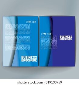 Vector brochure template design, A4 size with colorful wavy polygonal pattern. Professional business flyer template or corporate banner design, can be use for publishing, print and presentation. 