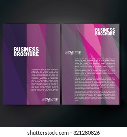 Vector brochure template design, A4 size with colorful polygonal pattern. Professional business flyer template or corporate banner design, can be use for publishing, print and presentation. 