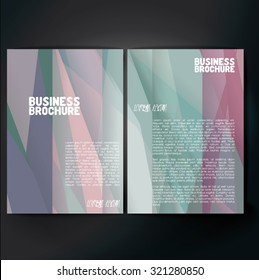 Vector brochure template design, A4 size with colorful polygonal pattern. Professional business flyer template or corporate banner design, can be use for publishing, print and presentation. 