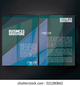 Vector brochure template design, A4 size with colorful polygonal pattern. Professional business flyer template or corporate banner design, can be use for publishing, print and presentation. 