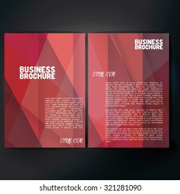 Vector brochure template design, A4 size with colorful polygonal pattern. Professional business flyer template or corporate banner design, can be use for publishing, print and presentation. 