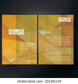 Vector brochure template design, A4 size with colorful polygonal pattern. Professional business flyer template or corporate banner design, can be use for publishing, print and presentation. 